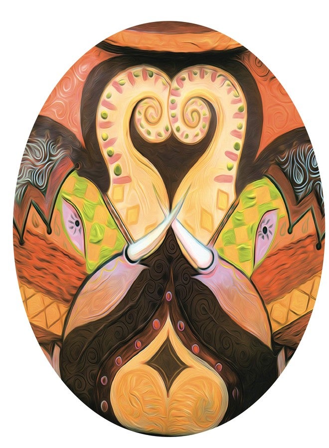 Real Art | Block Decor | Wall Hanging Plate 7" | 4 Pcs | Fine Bone China | Gift Packing - Image 3